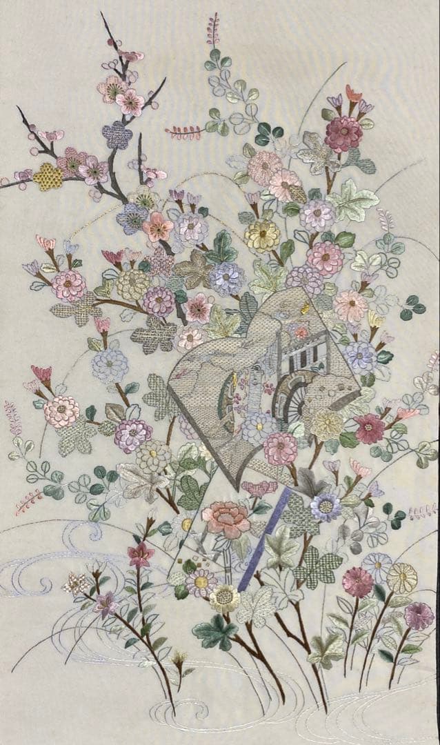 【専用です】季節の花々と読み本 総刺繍 袋帯