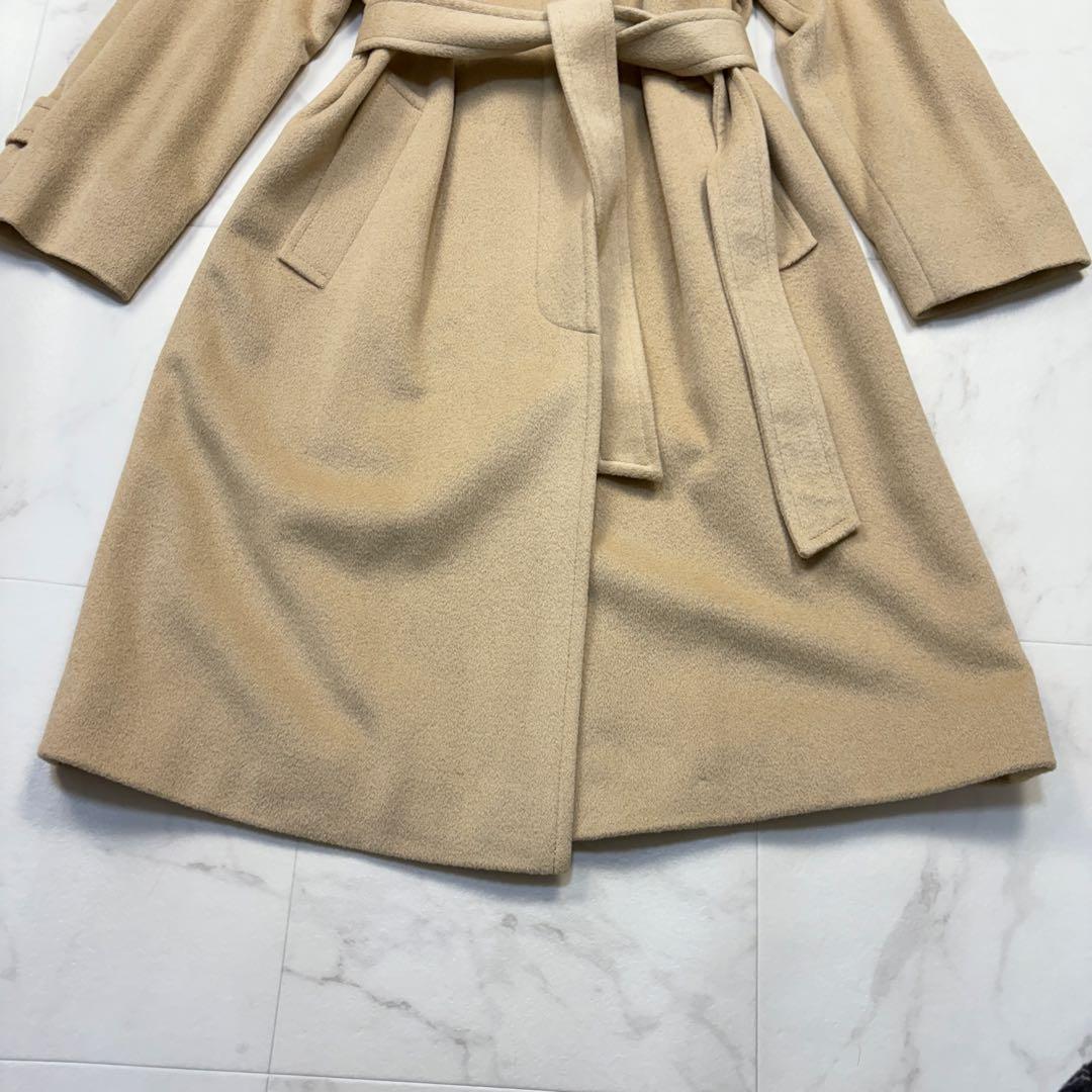 バーバリーロンドン　アンゴラ混　ステンカラーコート　38 茶色　ノバチェック　1