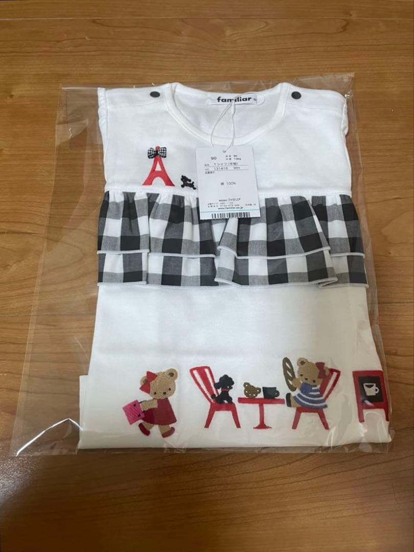 familiar Tシャツ チェック90㎝　今期