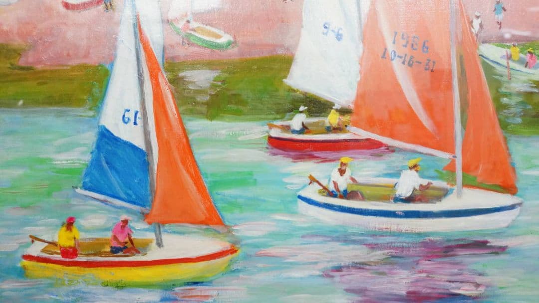 成井弘 「彩りの譜」 油彩画 　特大大作　80号　アクリル額装　二紀会名誉会員