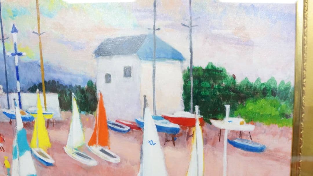 成井弘 「彩りの譜」 油彩画 　特大大作　80号　アクリル額装　二紀会名誉会員