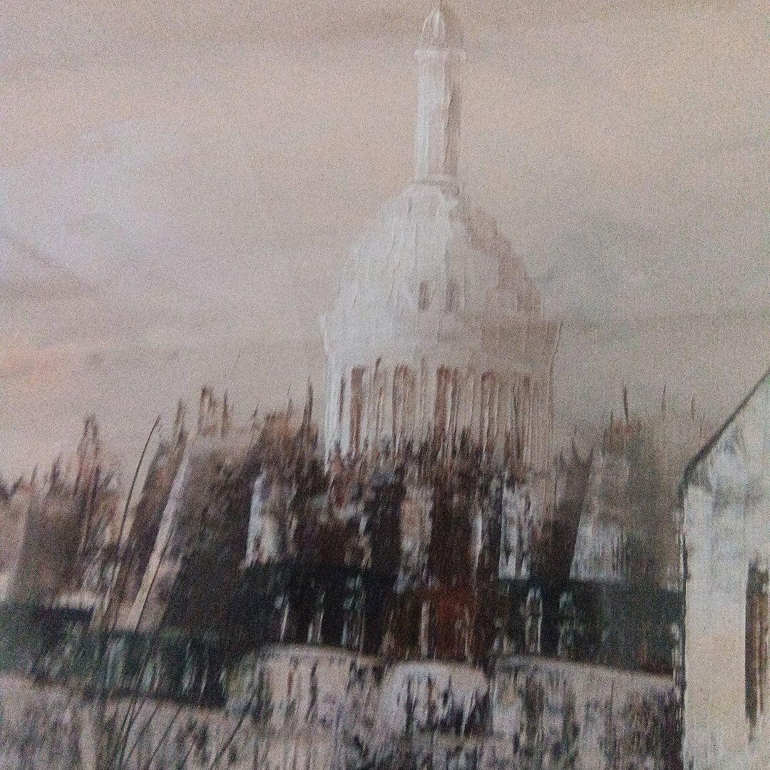 松下泰三【パリの街】油彩 油絵 絵画 　モンマルトル