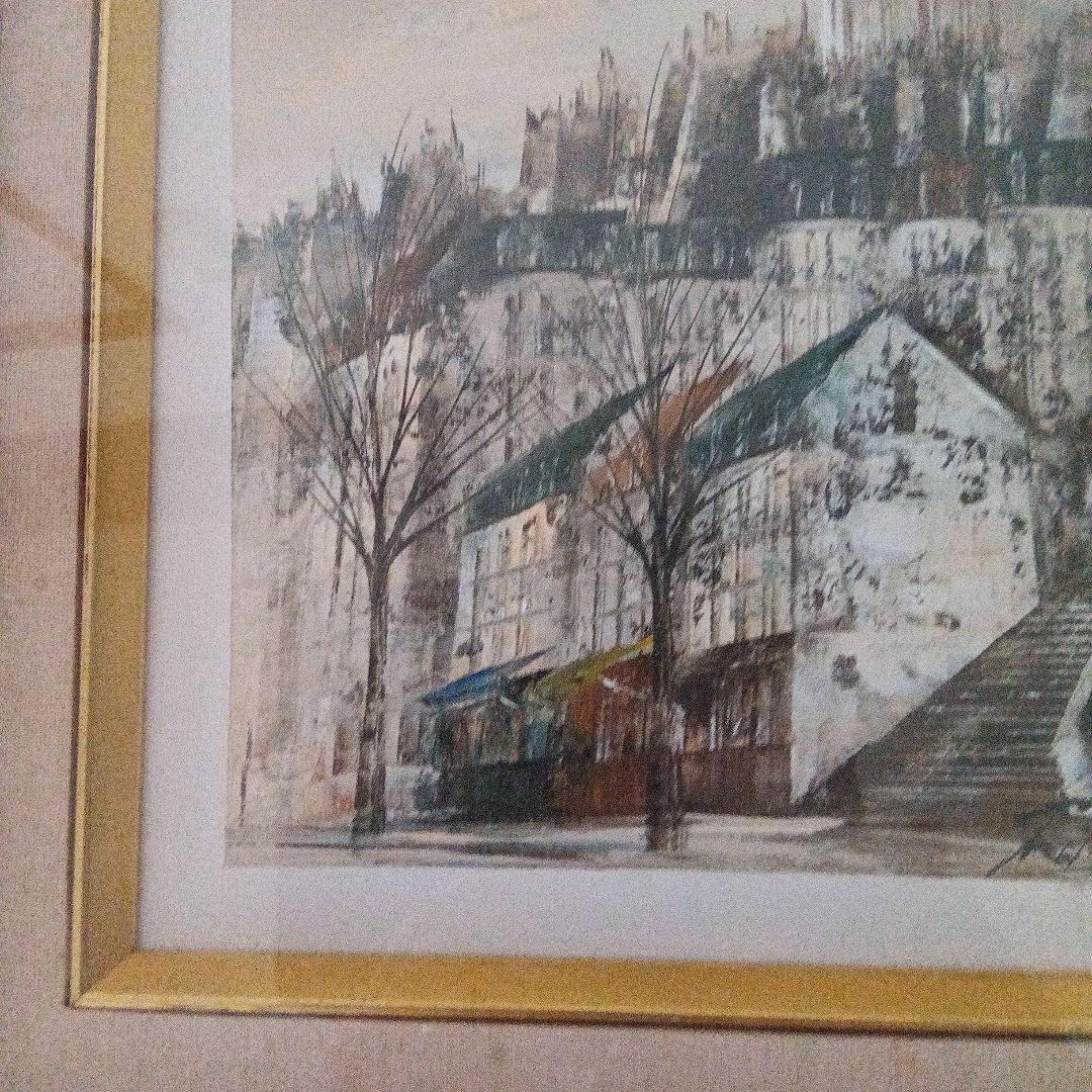 松下泰三【パリの街】油彩 油絵 絵画 　モンマルトル