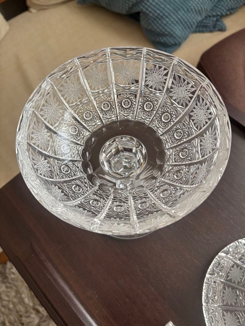 蓋付き容器 チェコ　ボヘミアン　キャンディボックス