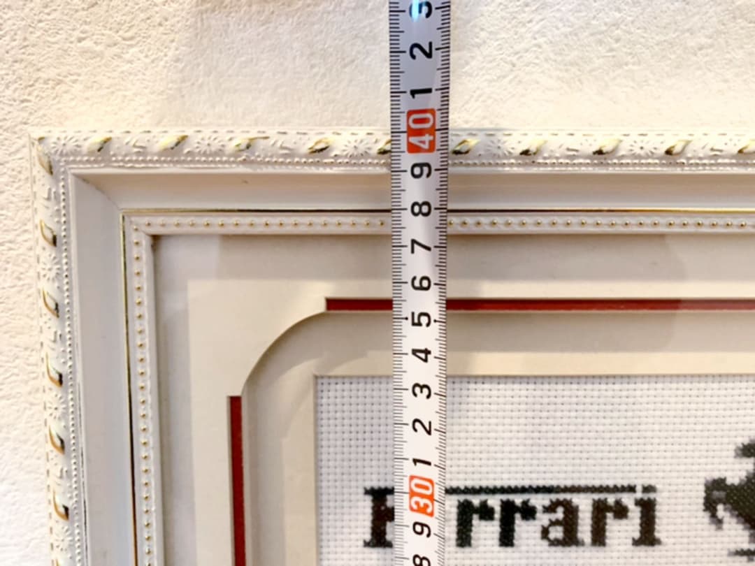 【超貴重！】額縁付き クロスステッチ（フェラーリ）60cmx40cm 額縁付き