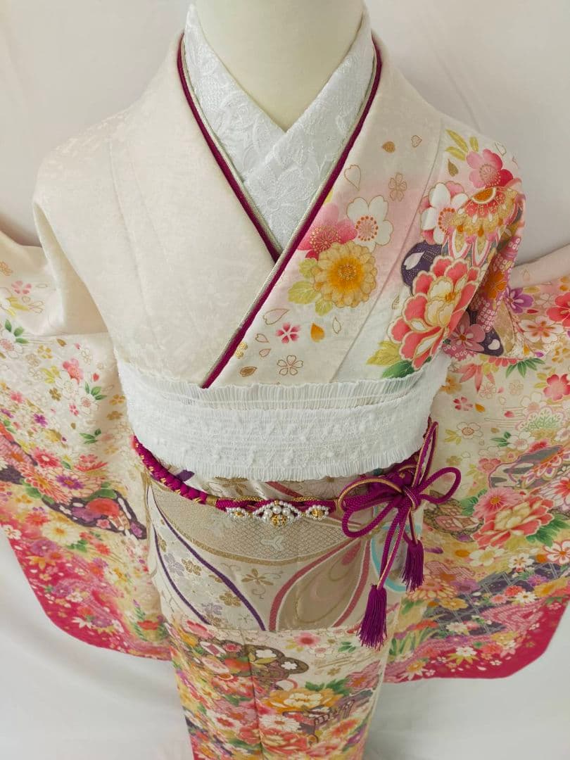 売約済み【WA-Modern】★★正絹　振袖7点フルセット+お直し★★