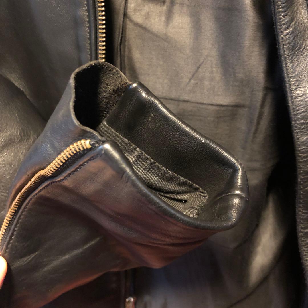 【美品】Vanson レザーシングルライダースジャケット 36