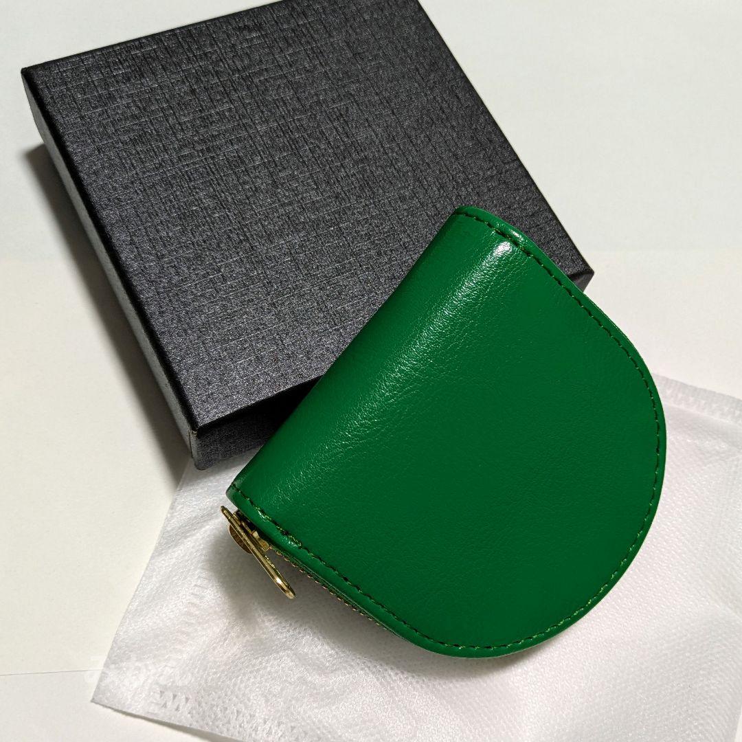 ロ*タ様 【正規品】新品 皇居 本革 菊の紋入り 馬蹄型ケース　グリーン