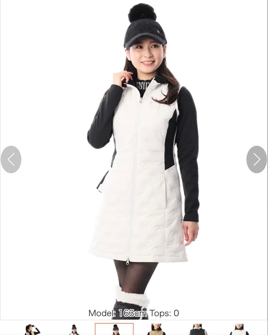 ニューバランスゴルフ 吸湿発熱ライトダウンノースリーブワンピース