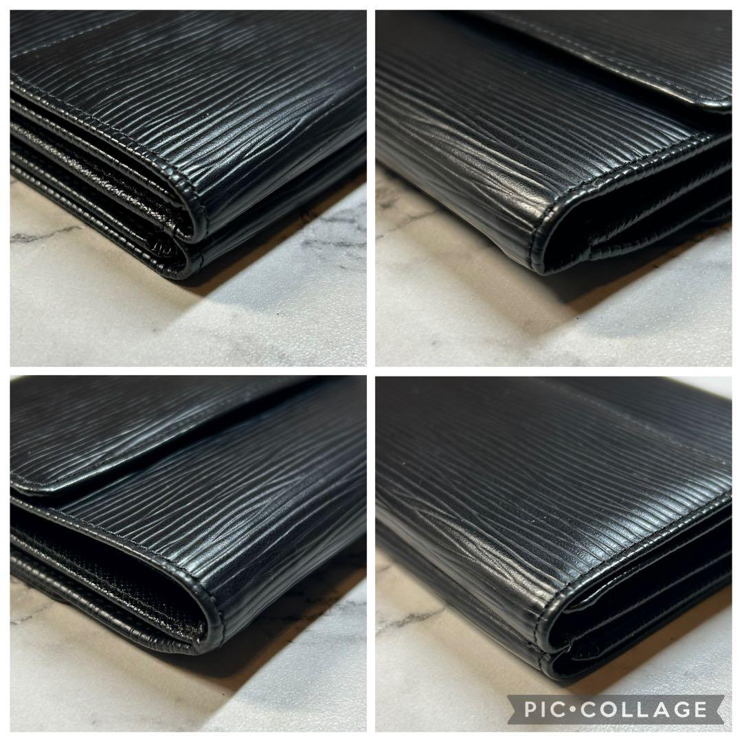 LV 三つ折り財布 エピポルトモネビ エカルトクレディ M63484 黒 337