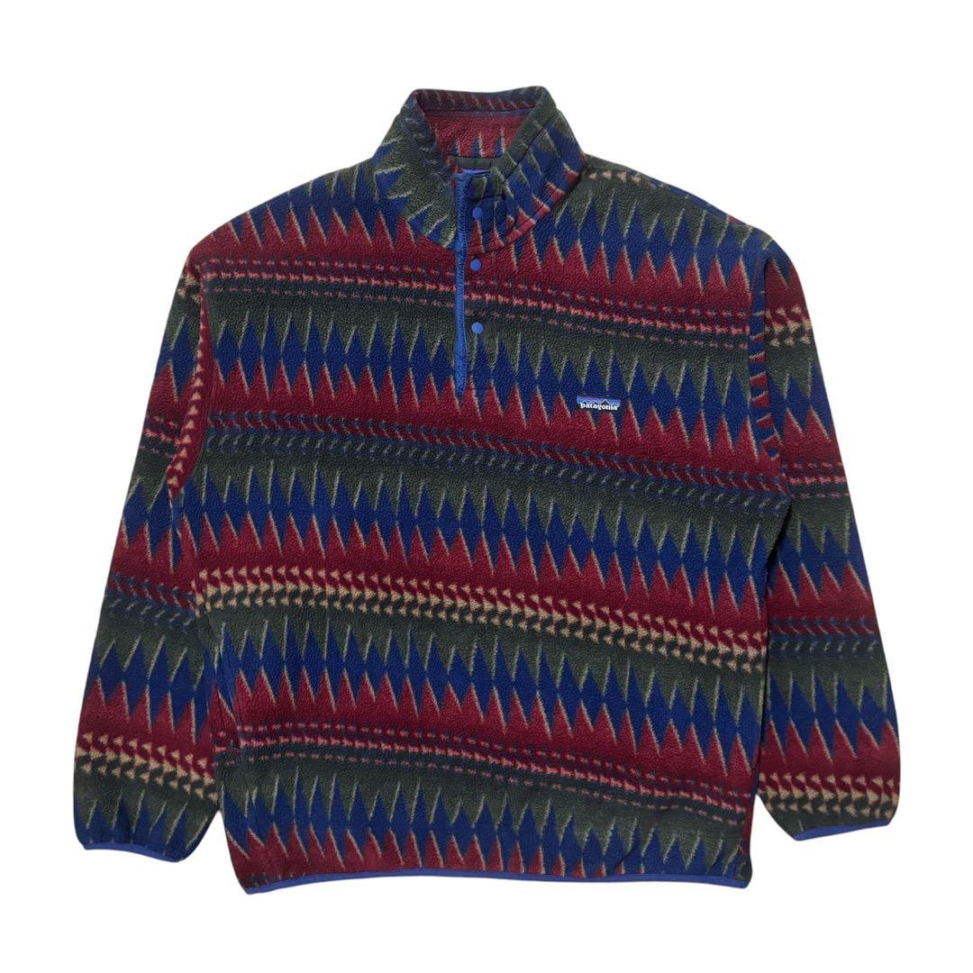 名作 90s patagonia パタゴニア 総柄 シンチラ スナップTミネハハ