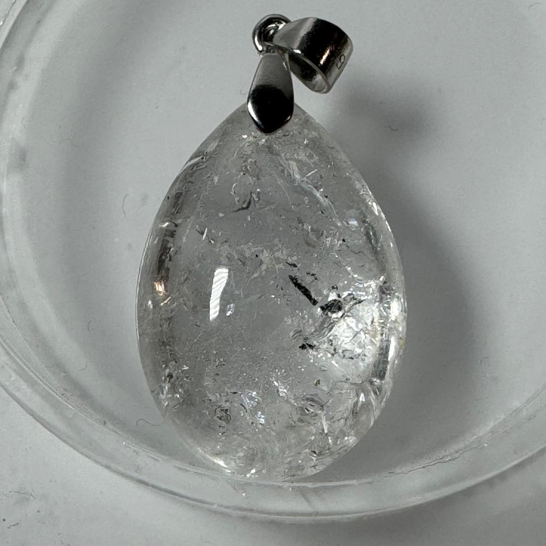 超希少！天然の奇跡虹入り◇水入り虹入り水晶◇ペンダントトップ