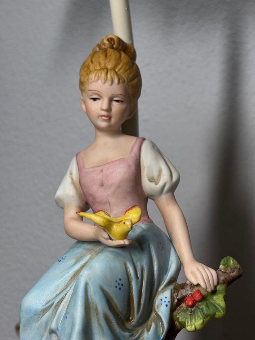 未使用 テーブルランプ GIRL 愛新陶器 昭和レトロ 電気スタンド