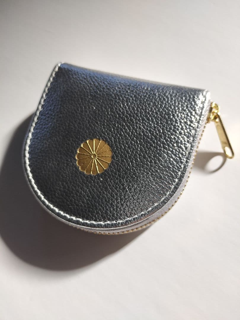 皇居　財布　 ケース　小銭入れ　馬蹄型　皇居東御苑 　本丸　シルバー　銀