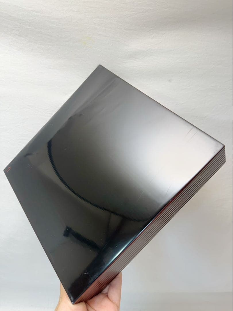 懐石道具 浅己造 輪島塗 木製溜塗 幕の内 縁高重箱 五客揃 底印 内黒 共箱