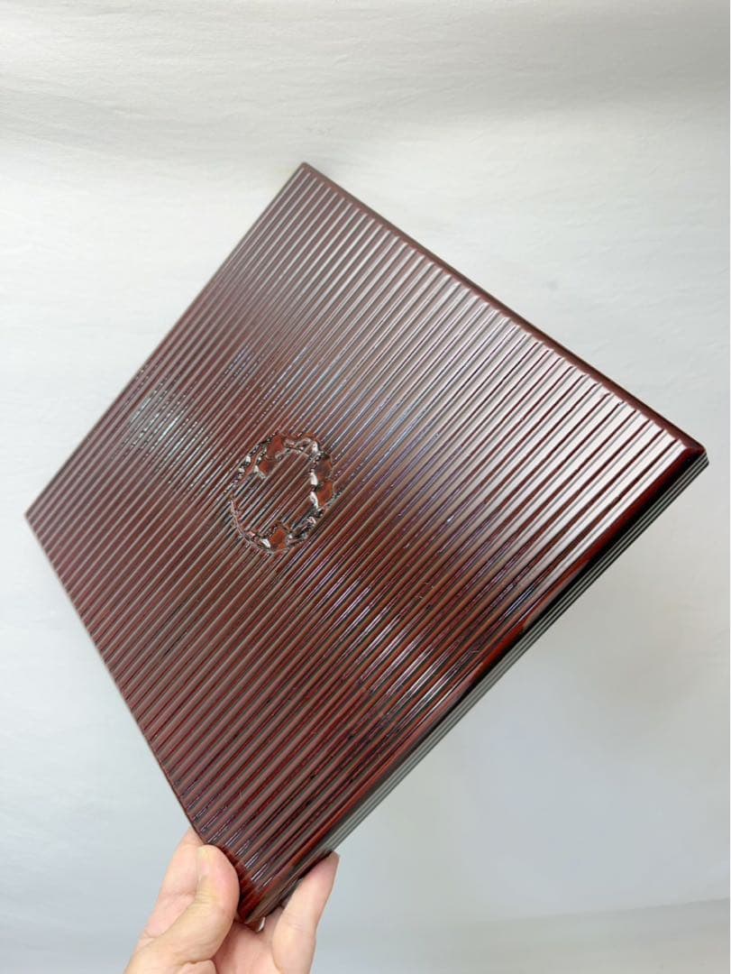 懐石道具 浅己造 輪島塗 木製溜塗 幕の内 縁高重箱 五客揃 底印 内黒 共箱