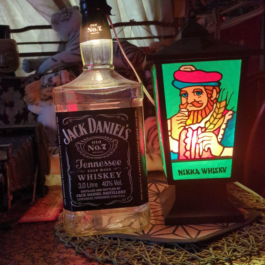 ニッカウイスキーステンドグラス風ランプ☆ジャックダニエルランプ☆2点非売品☆