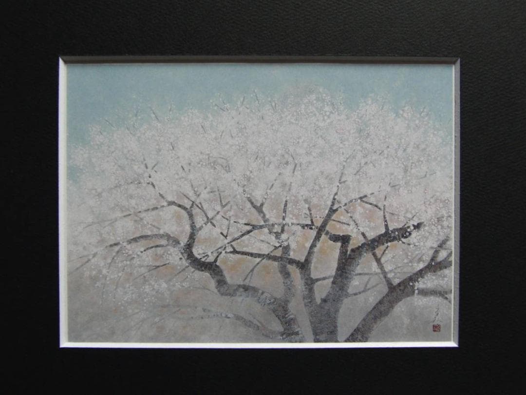 吉田多最、【桜】、希少画集より、状態良好、新品高級額装付