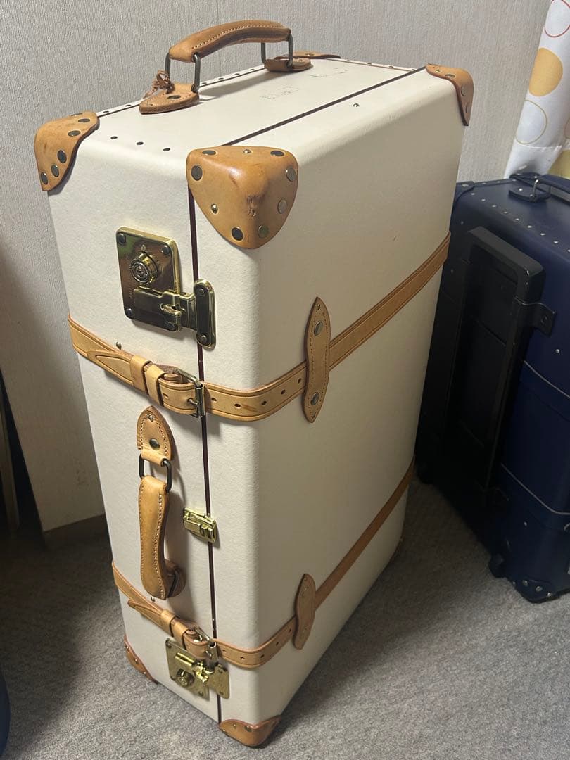 GLOBE TROTTER サファリ ラージ 2輪 アイボリーｘナチュラル