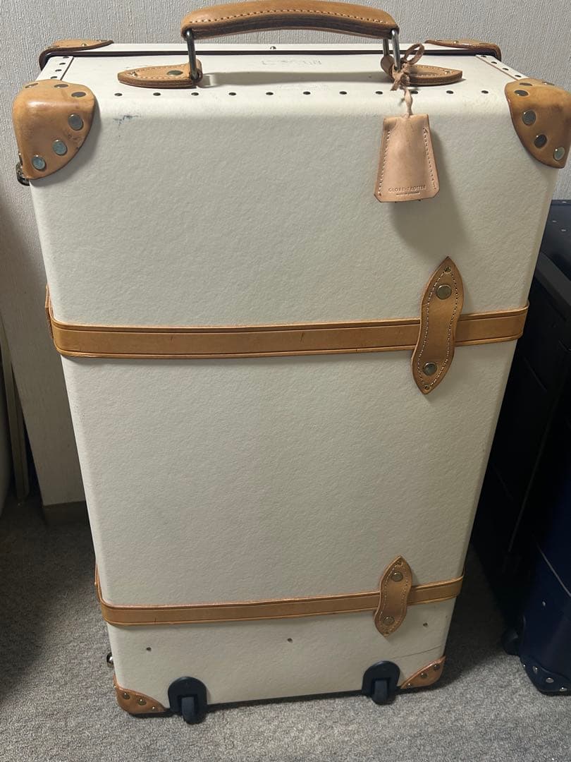 GLOBE TROTTER サファリ ラージ 2輪 アイボリーｘナチュラル