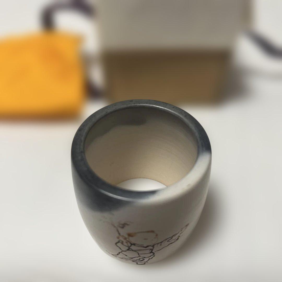 山崎元洋　雲華焼　唐子　蓋置