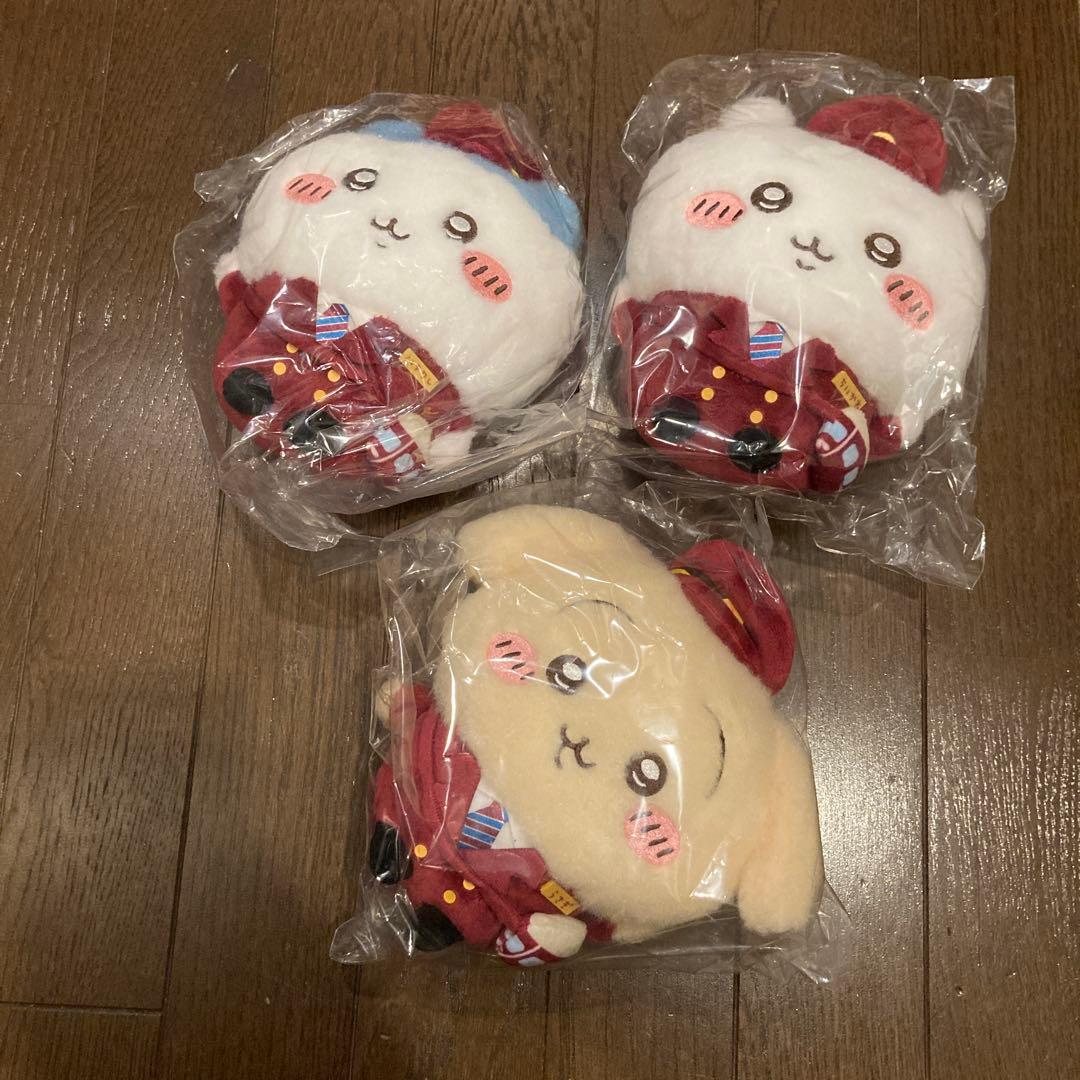 【正規品】ちいかわ　阪急電車なほわほわぬいぐるみS 3点セット