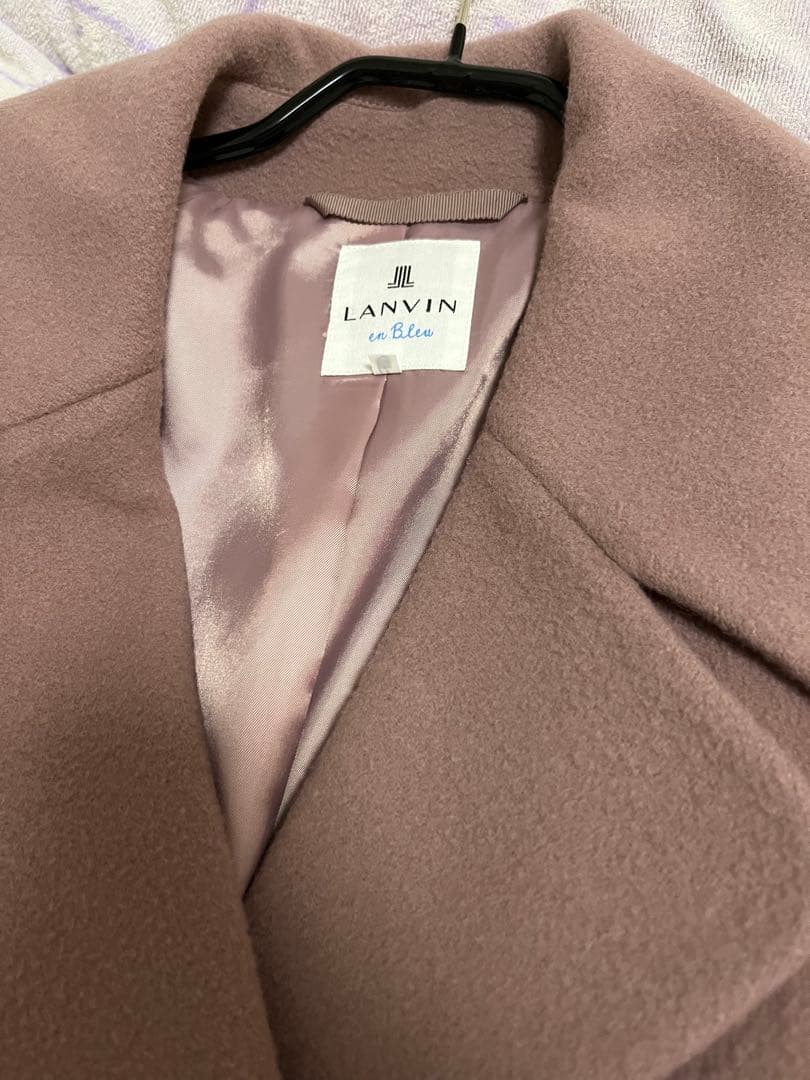 ランバンオンブルー　ビックカラーウールコート