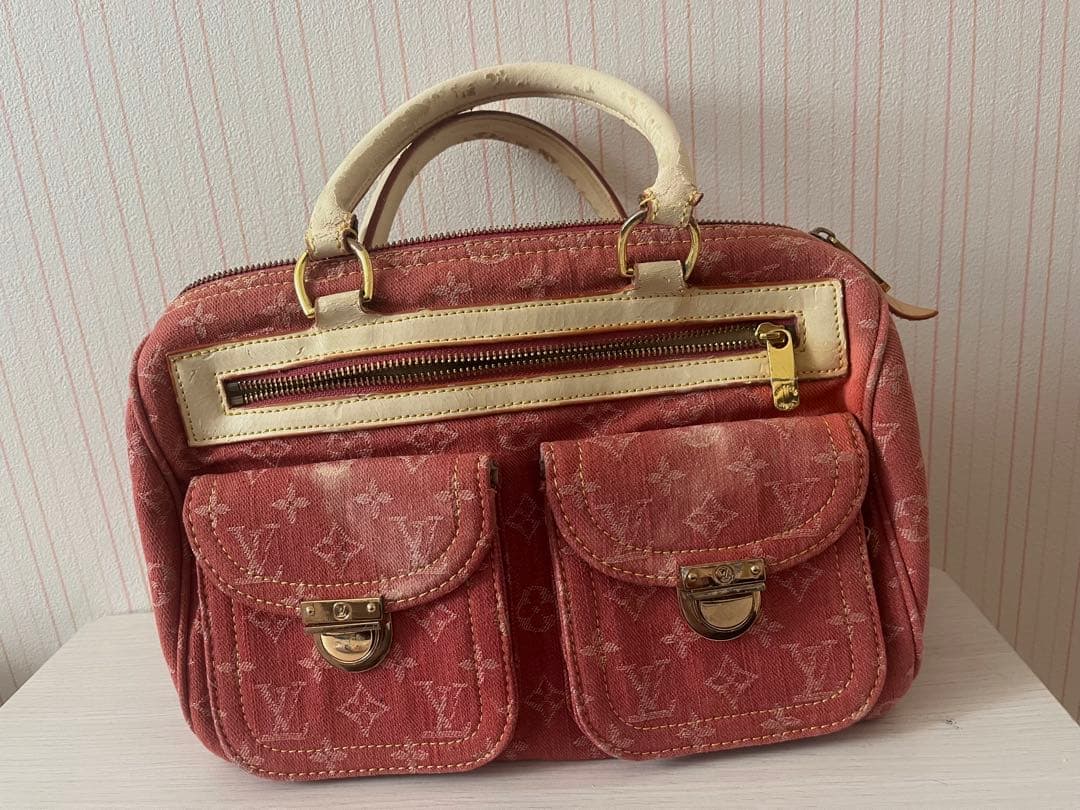 ピンクデニム モノグラム ハンドバッグ