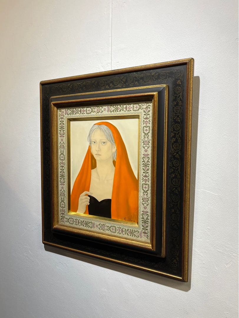 栗原喜依子少女　油彩画　3号