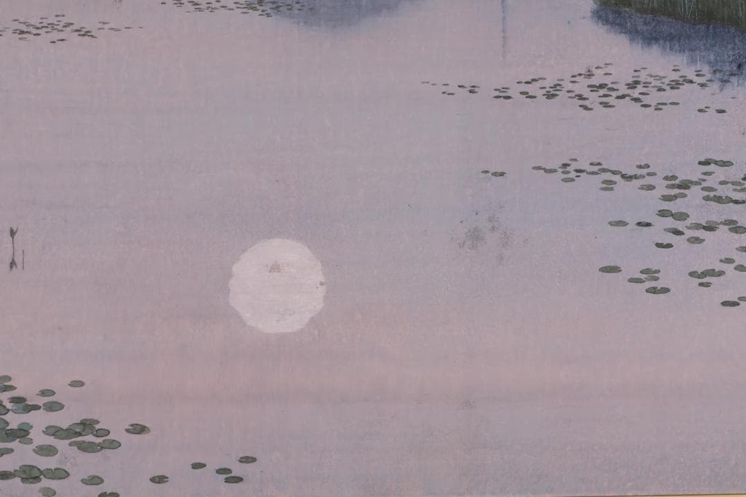 黒岩善隆 『 月光 』　P10号　日本画　共シール　真作保証 BJ211