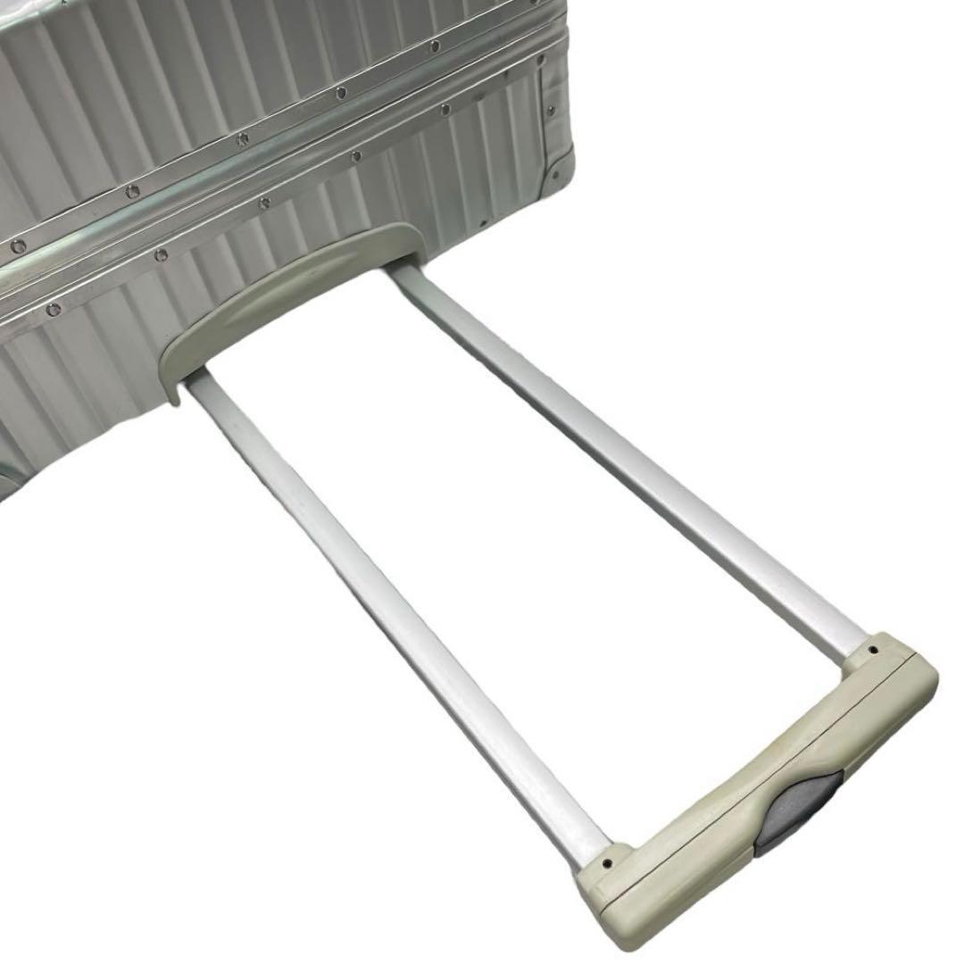 リモワ キャリーバッグ スーツケース トラベル 2輪 青ロゴ 大容量 シルバー