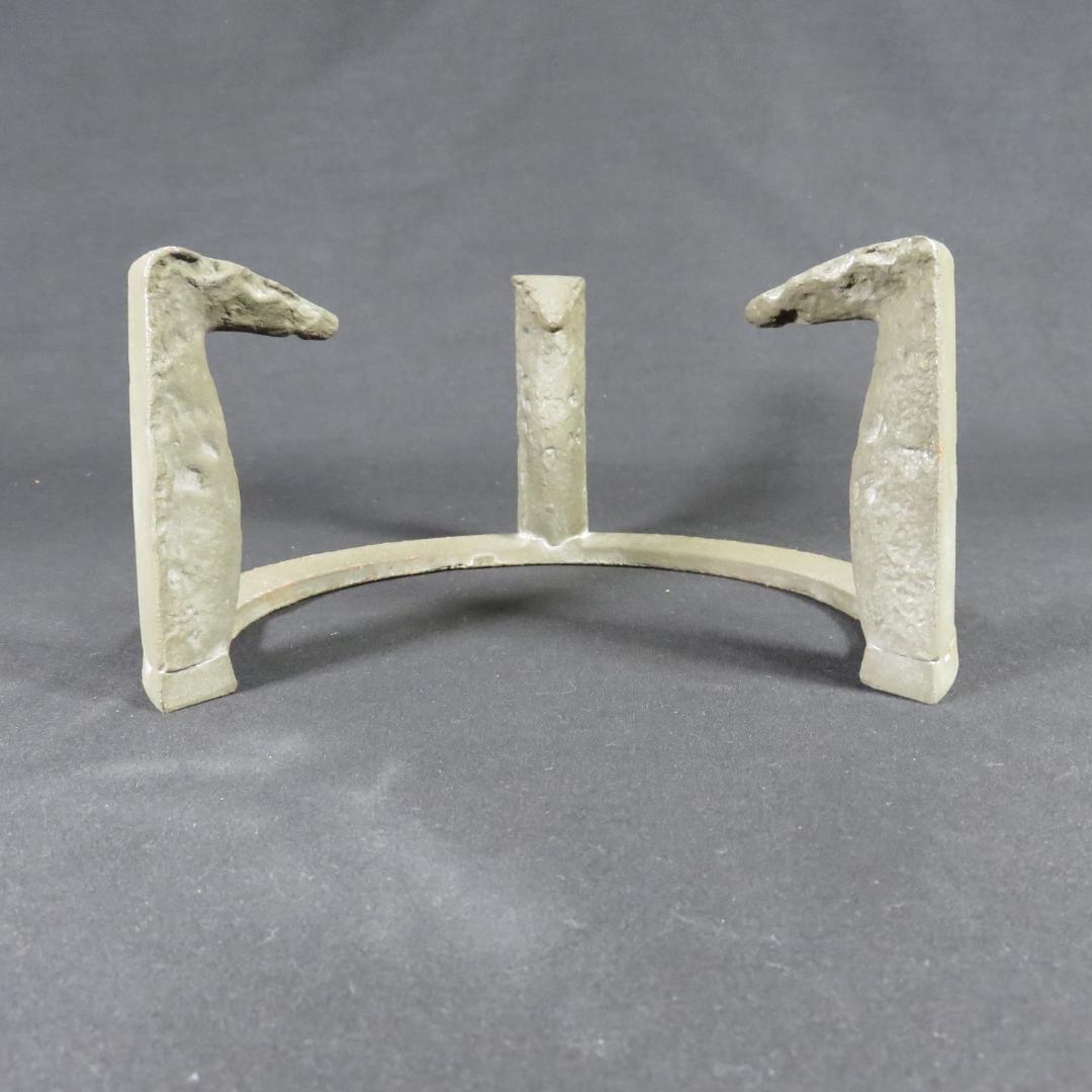 風炉 鬼爪 敷瓦 前瓦 法伝 茶道具 銘 五徳 銅 鉄