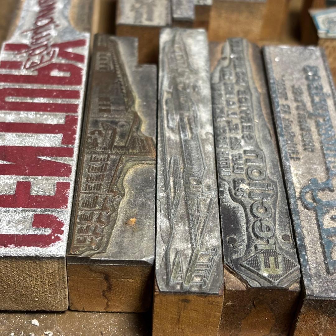 SALE！USAアンティーク メタル スタンプ 活版印刷 当時物88点セット！①