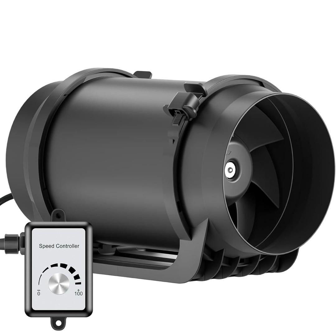 Hon&Guanダクトファン200mm強力換気ファン無段階調速付HI-200EC