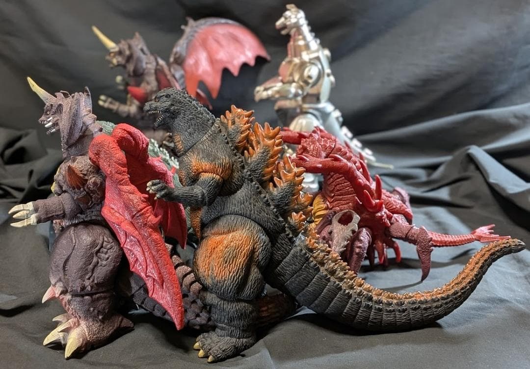 平成VSシリーズ　バーニングゴジラ・デストロイア他（バンダイ）４体セット＋２