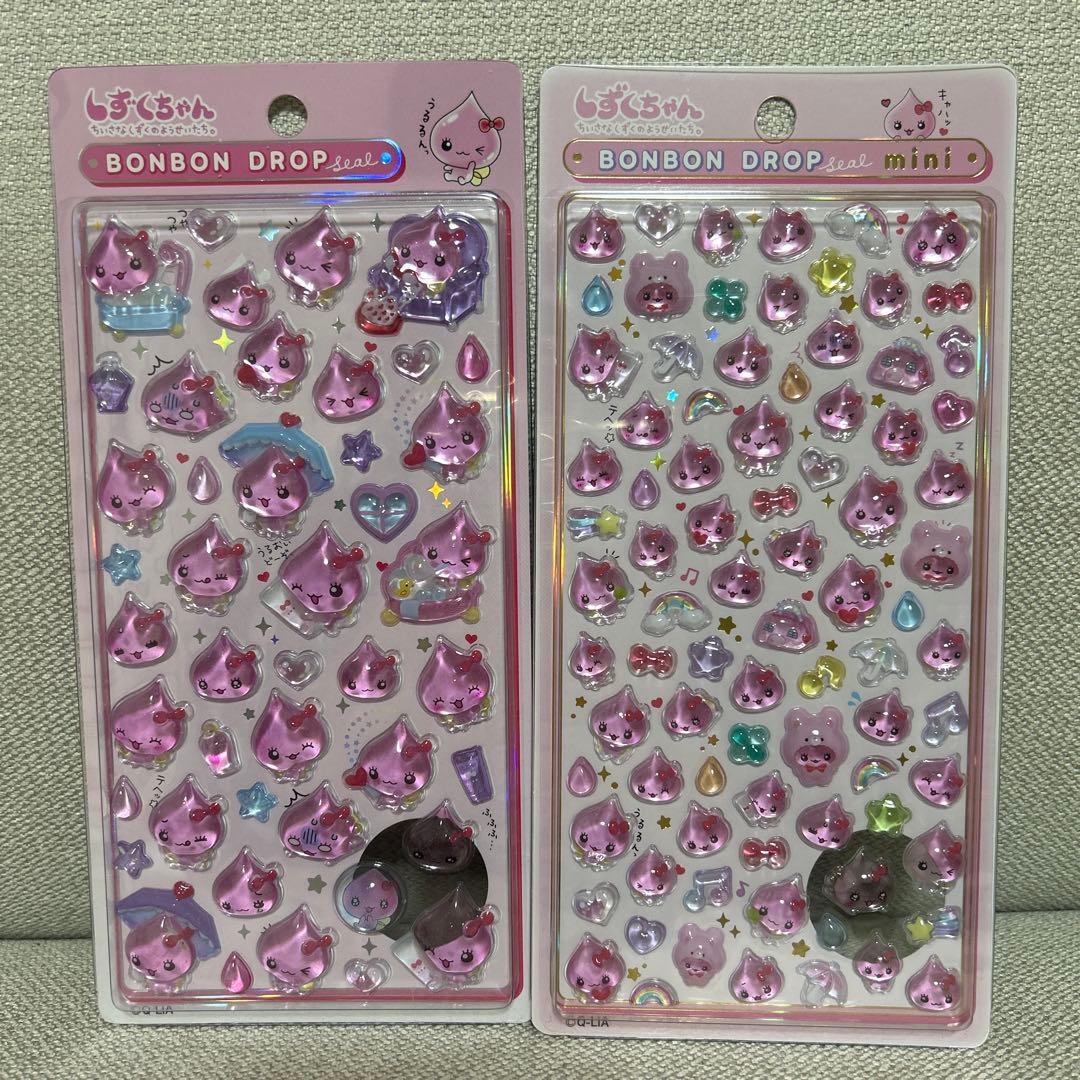 しずくちゃん　ボンボンドロップシール大　mini 8種セット　正規品
