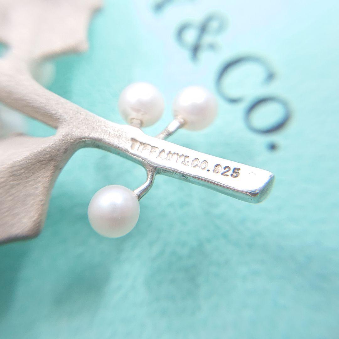 ほぼ未使用◎ ティファニー パール リーフ ブローチ No.13500