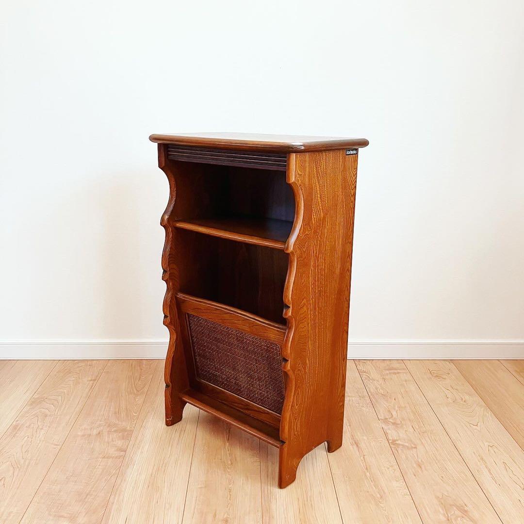 カリモク　マガジンラック　ビンテージ　電話台　レトロインテリア　サイドテーブル