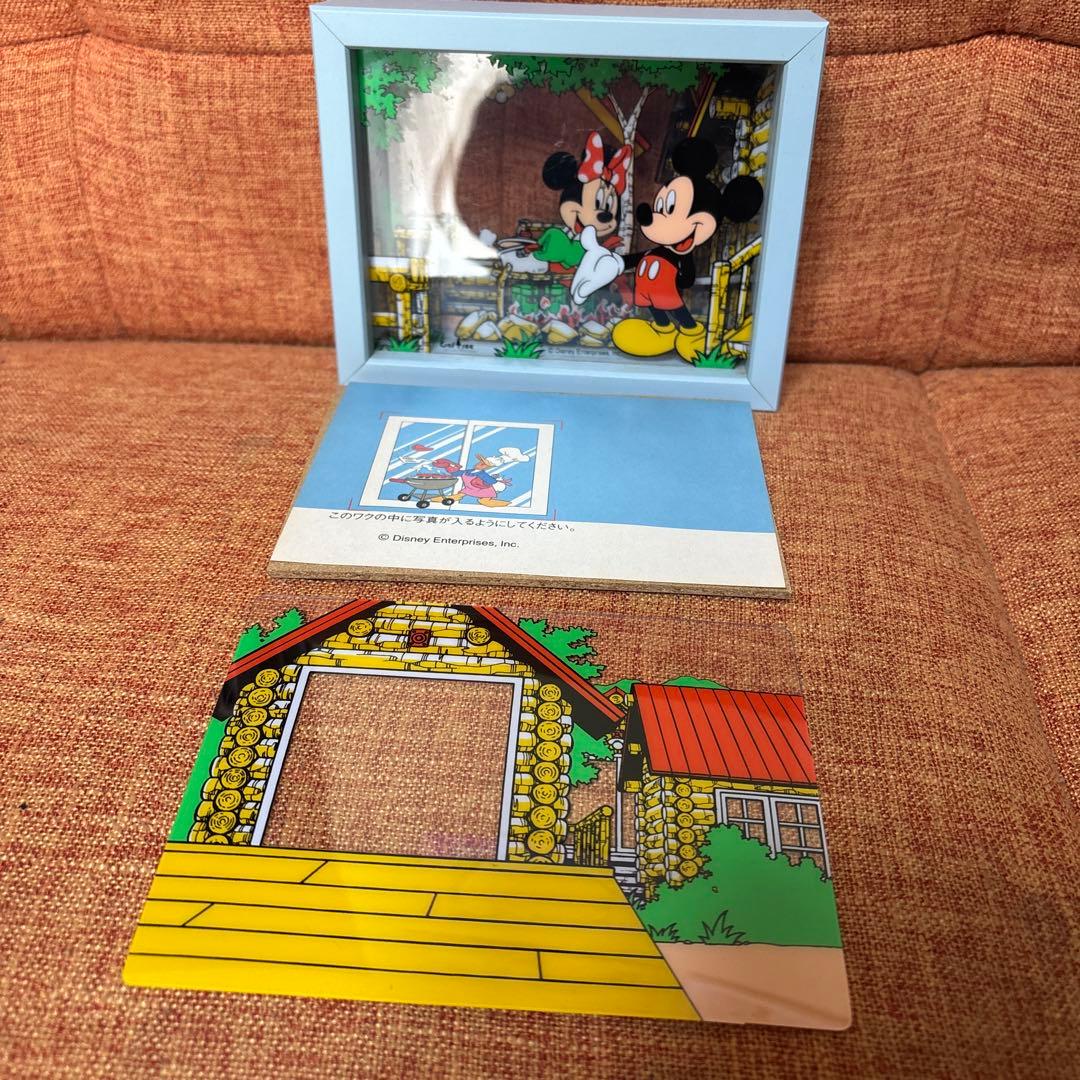 写真立て　ミッキー ミニー 3Dポップアップアート　ディズニー　レトロ