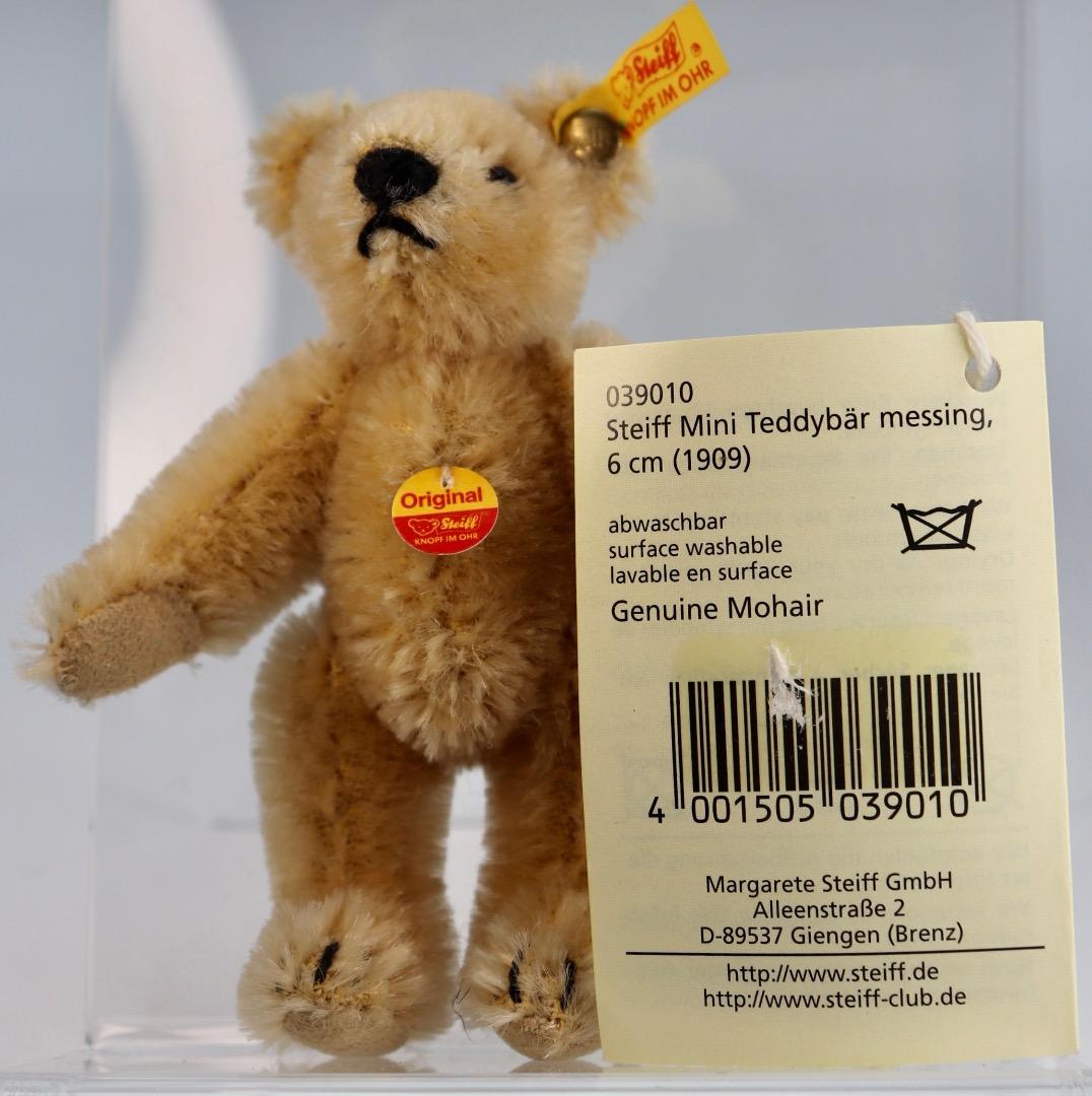 Steiff テディベア 1909年レプリカ・ブラス テディ黄色タグ9cm C