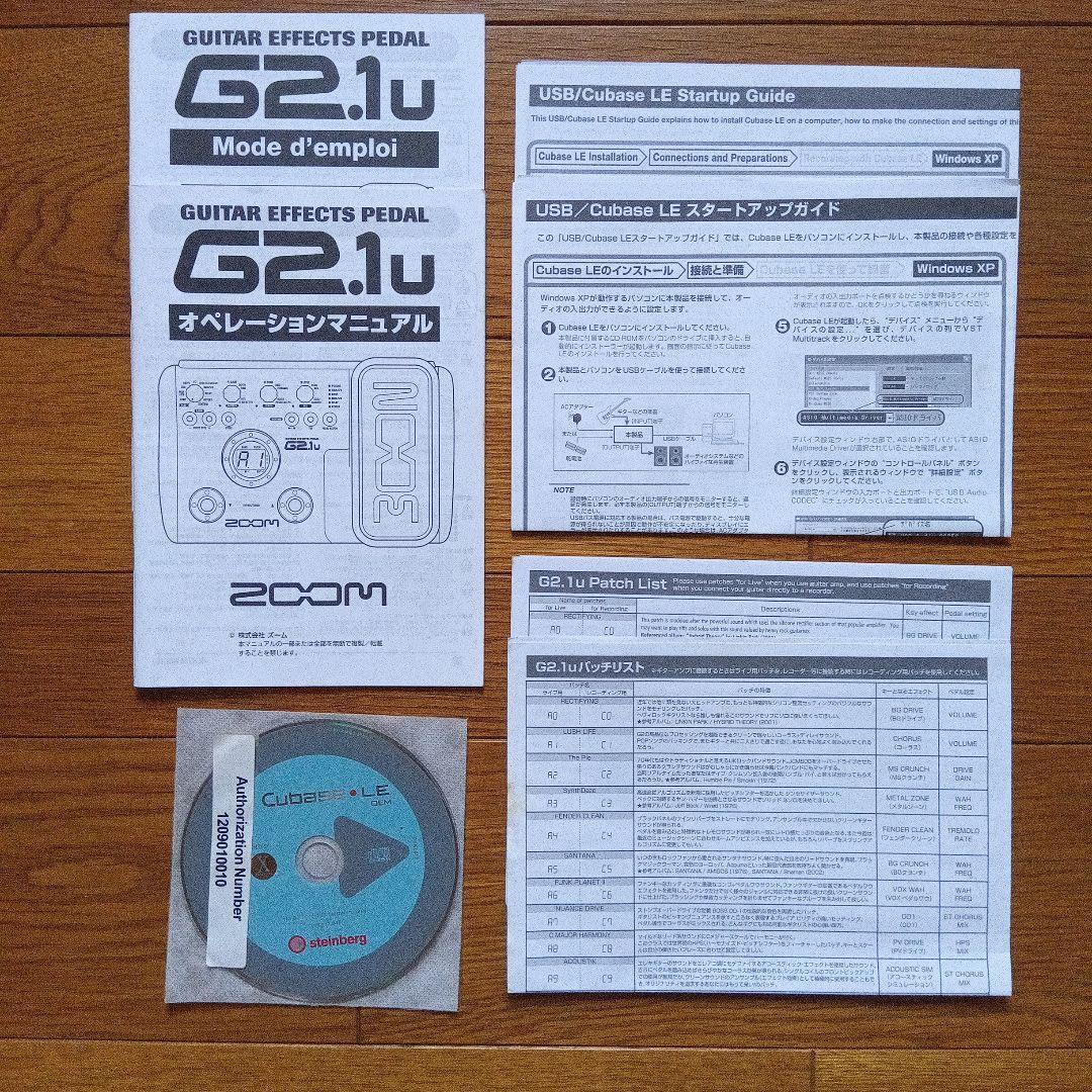 ZOOM G2，1u　アダプター無し　各種マニュアル有り　外箱キズ有り