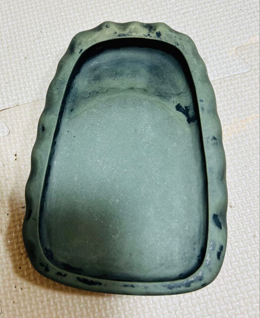 中国 古硯　清時代　緑端渓硯　書道具