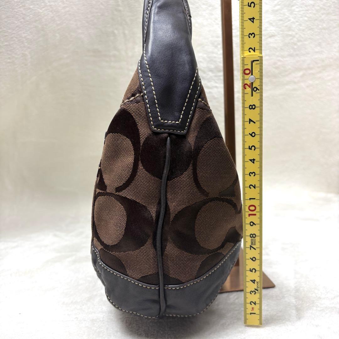 COACH コーチ ワンショルダー バッグ ブラウン シグネチャー 11290