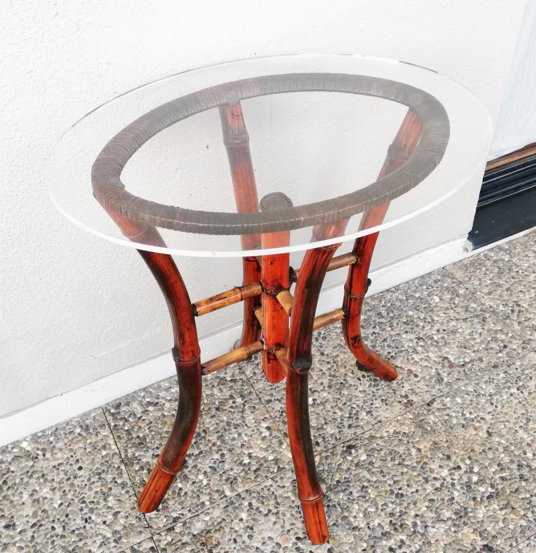 ヴィンテージ 花台 サイドテーブル バンブー 竹 飾り台 レトロ アンティーク