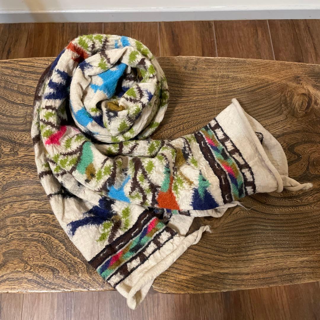 KAPITAL キャピタル　BIRD TREE HAPPYマフラーマフラー