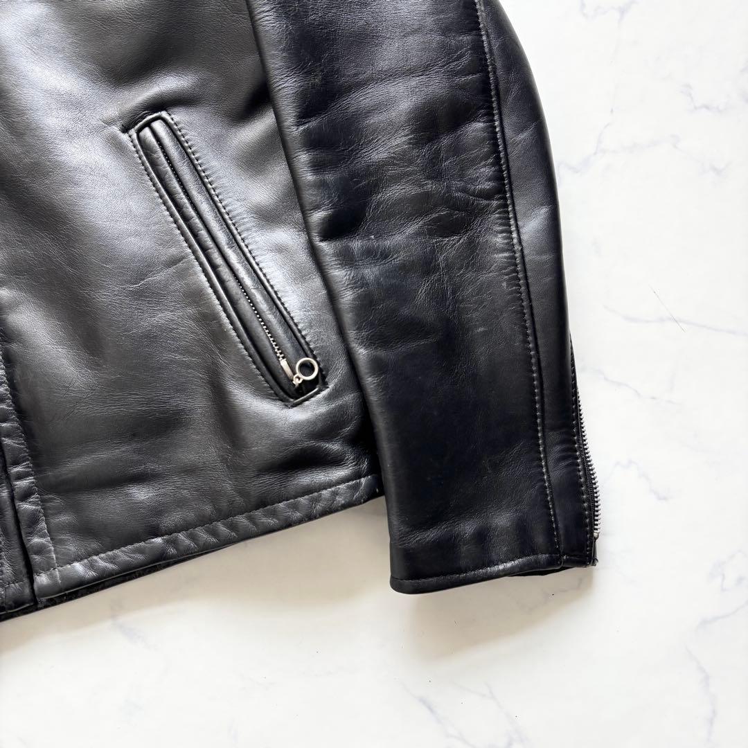 ショット 642 ライダースジャケット ライナー付 USA製 ブラック 34