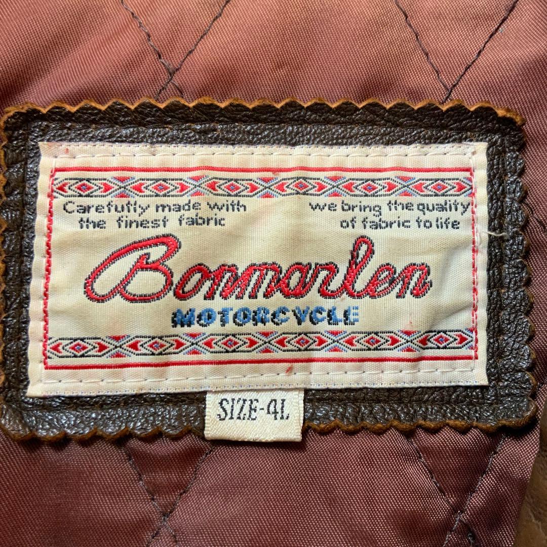 A/W BONMERLEN ボンマーレン レザージャケット 4L ブラウン