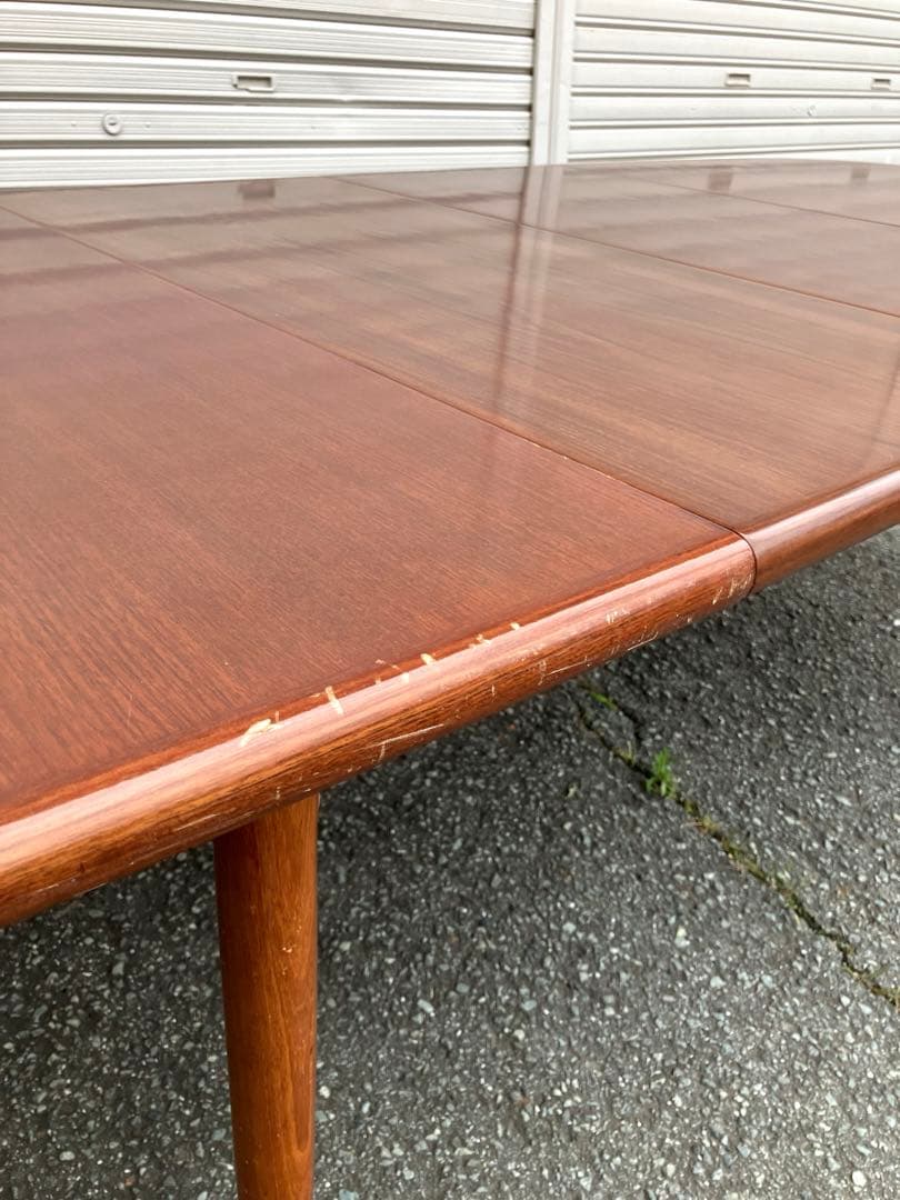 ミッドセンチュリーヴィンテージオーバルエクステンションテーブル