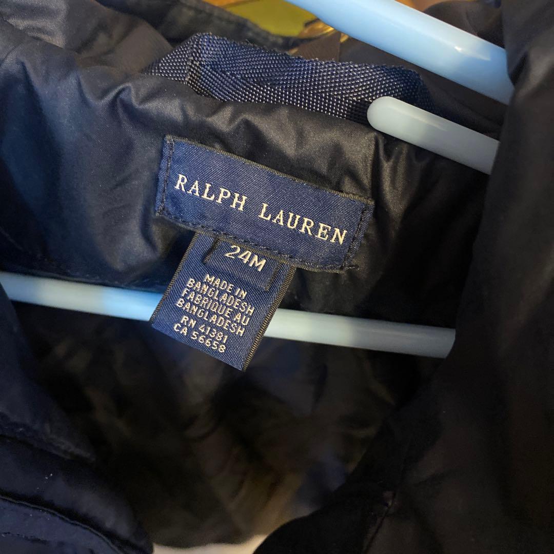 値下げ❣️未使用品❣️ラルフローレンのダウンジャケット24M　ネイビー　男女共用