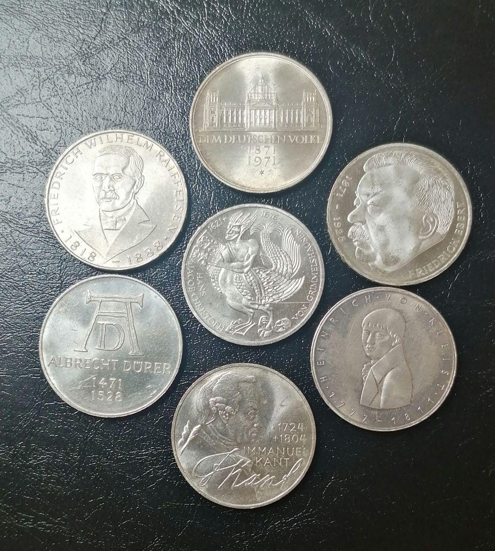 ドイツ記念5マルク銀貨。
